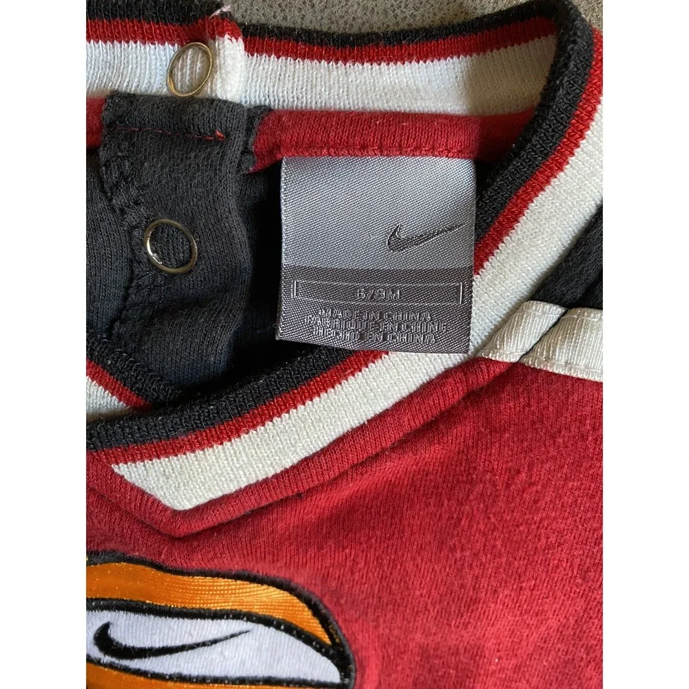 Nike Basketball Infant One Piece Long Sleeve March Madness Red Sz 6 - 9 Months
